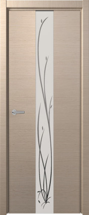 Дверь Н-4 белое с рис. 800*2000 Дуб французский капучино