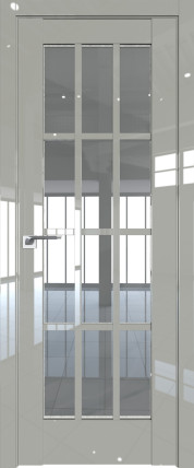 Дверь 102L прозрачное 800*2000 Галька люкс